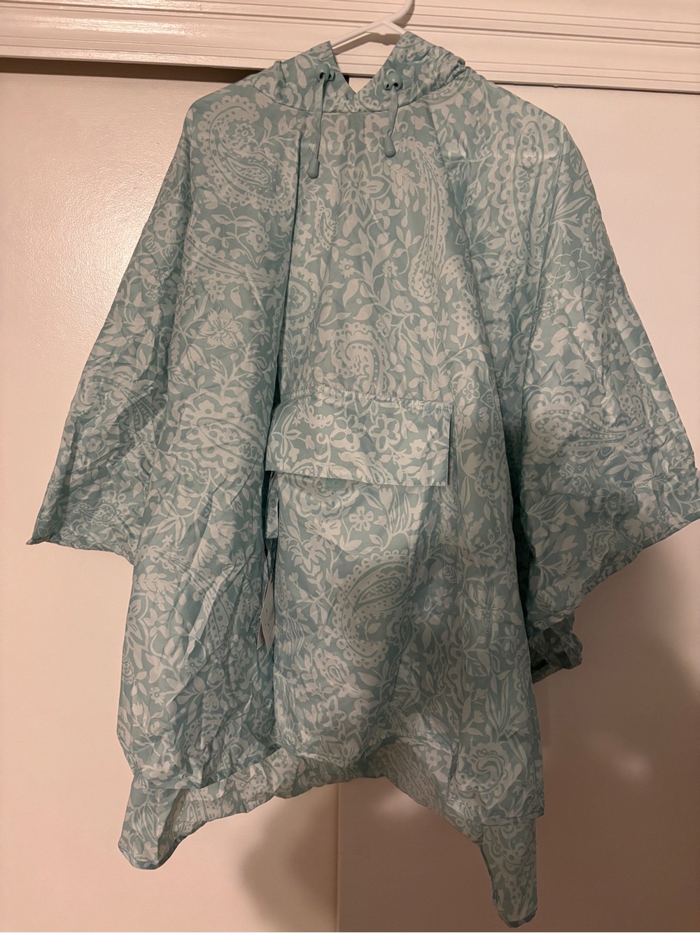 Vera Bradley Rain Poncho in Eden Paisley Mint